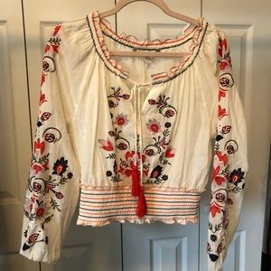 chelsea & violet- embroidery crop